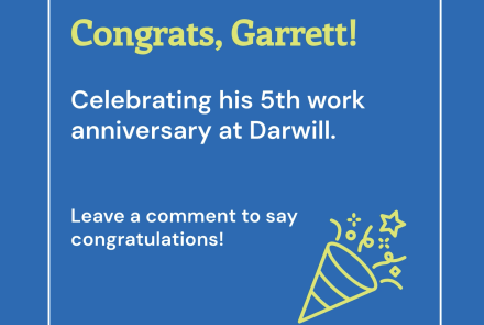 Work Anniversary Garrett F